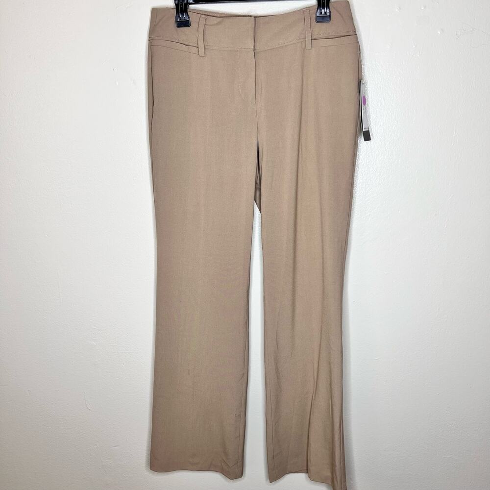 Larry Levine Trouser Pants 8 Womens Curvy Fit Hourglass Khaki Work Career Office